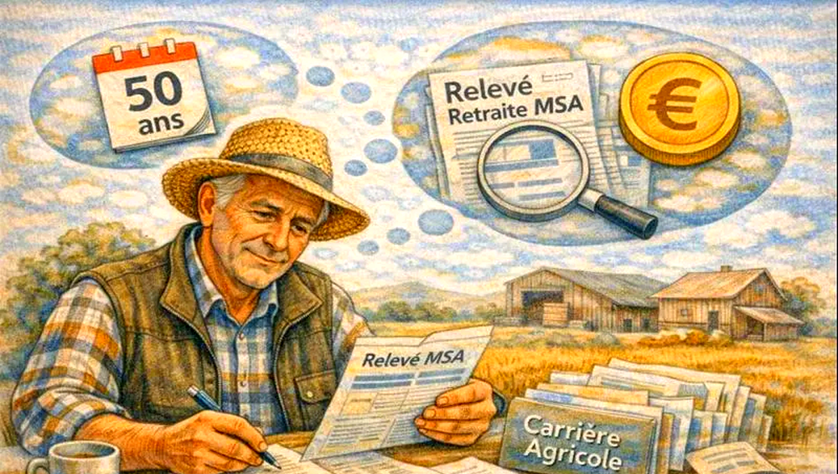 Estimation retraite MSA carrière agricole relevé MSA trimestres