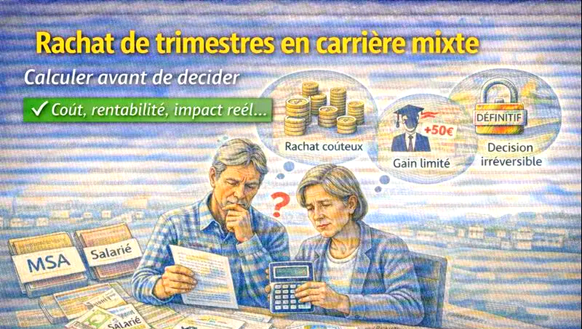 Rachat de trimestres en carrière mixte : calculer avant de décider